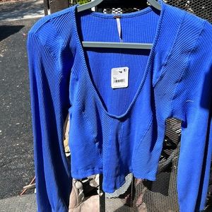 Free People Birdsong blue crop